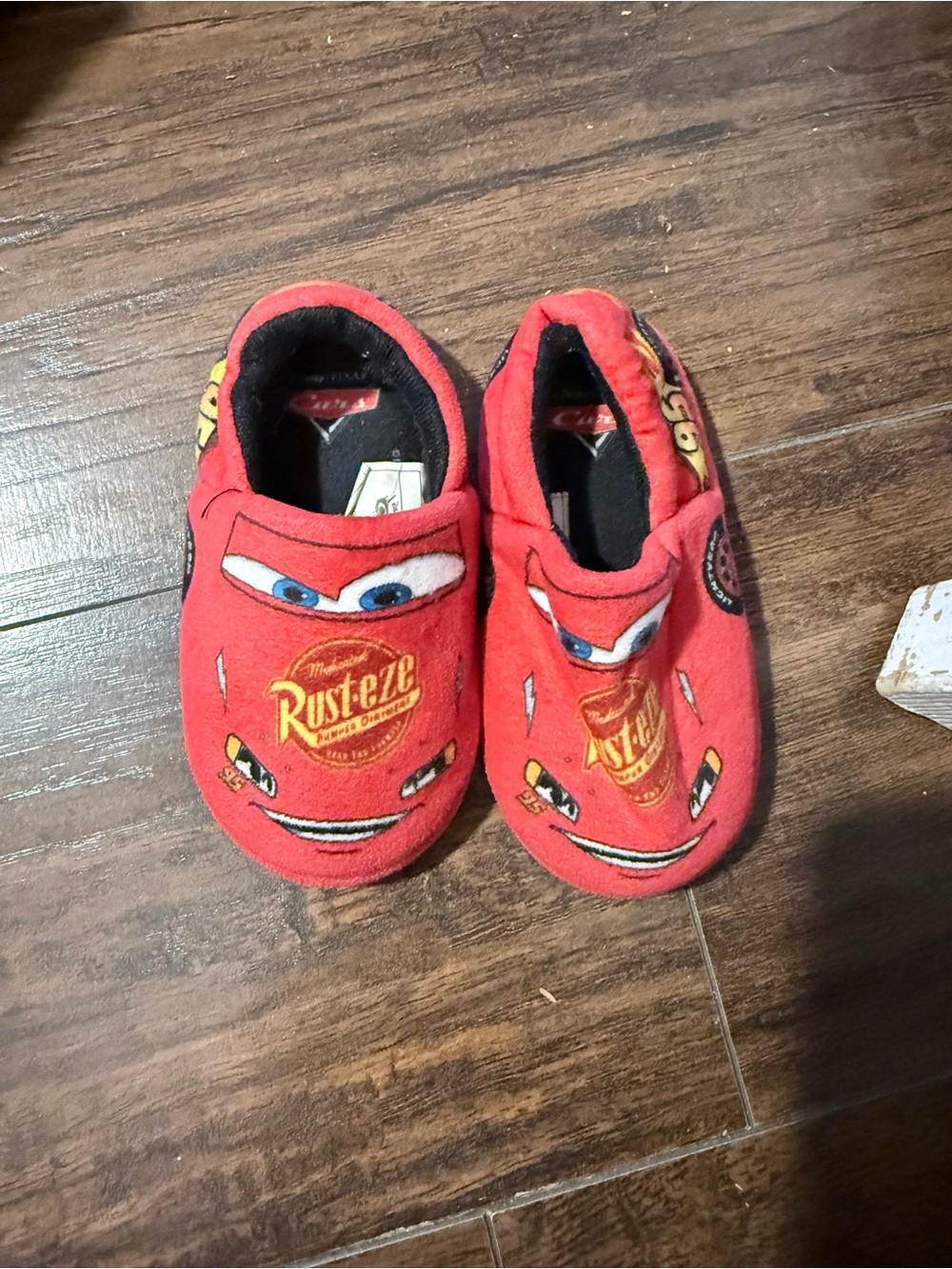 Disney Red Lightning McQueen Plush Kids Slippers